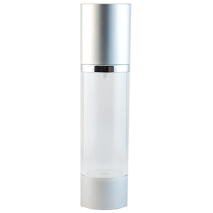 Clear Airless Dispenser with Silver Cap - 50 ml.