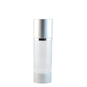 Clear Airless Dispenser with Silver Cap - 30 ml.